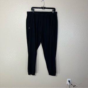 Lululemon Pants Mens Black Surge Jogger 29.5" Lightweight Gym Ankle Zip Logo XL